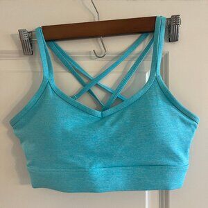 Lorna Jane - Teal Criss Cross Sports Bra - S